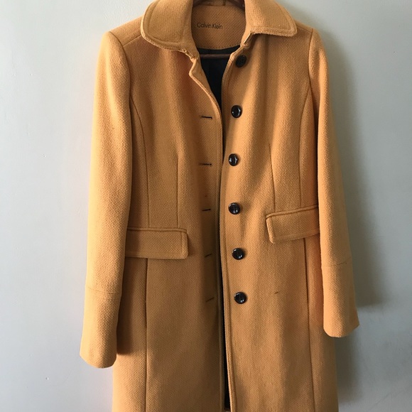 Calvin Klein Mustard Coat 